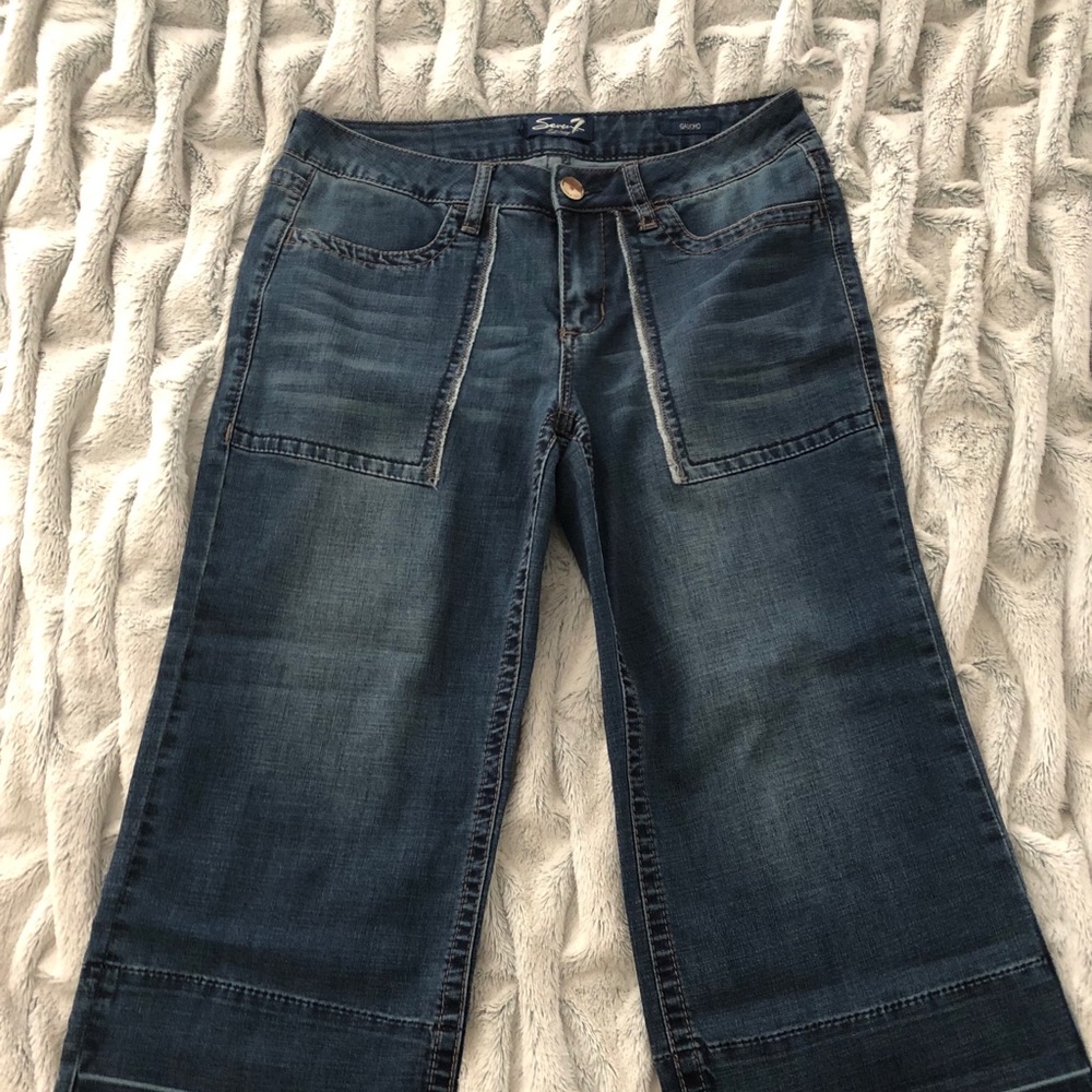 Seven7 Gaucho Denim Crop Jeans